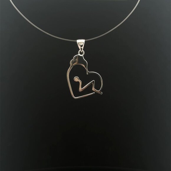 Unbranded Jewelry - 925 Sterling Silver Pendant Charm Heart Beat